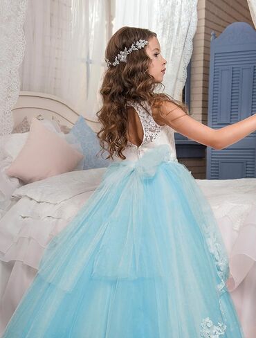 Flower Girl Dress Kids Lace Beaded Pageant Ball Gowns in Kuwait
