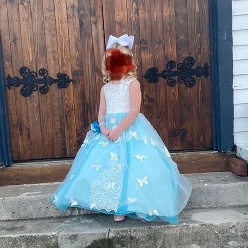 Flower Girl Dress Kids Lace Beaded Pageant Ball Gowns in Kuwait