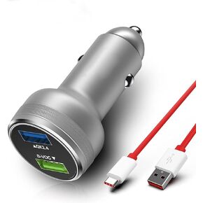 Warp Charge 30W 65W Car Charger Supervooc for Oneplus 11 10 9 Pro 9R 8T 10T 8 7T Nord N20 N300 N10 N100 N200 5G Dash Charge Car Fast Charging One Plus 7 6T 6 Black