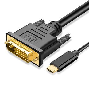 USB C to DVI Cable 3FT, USB-C to DVI Cable, Type-C to DVI Cable, DVI to USB-C Cable Compatible with iPhone 15 Pro/Max, MacBook Pro/Air, iPad Pro, Dell XPS 13, Samsung