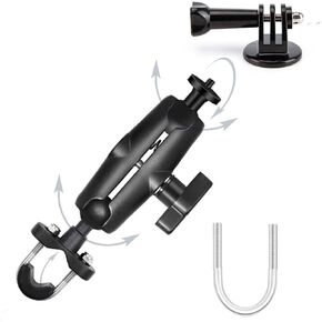 حامل كاميرا Usmallbee للدراجات النارية لـ Gopro، حامل كروي 1 بوصة/25 مم متوافق مع ذاكرة الوصول العشوائي مقاس B، لـ GoPro Hero11/10/9/8...4، Insta360 ONE X3، X2، X، RS، R in Kuwait