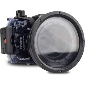 Seafrogs 60m/195ft Diving Camera Waterproof Housing Case for Sony RX100 VI M6 mark6, Protective Hard case for Underwater Photography Videography in Kuwait