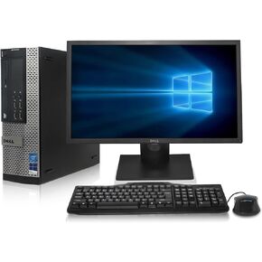 كمبيوتر مكتبي Dell Optiplex 9020 - Intel Core i5 3.5 جيجا هرتز، 16 جيجا DDR3، 1 تيرابايت SSD جديد، Windows 10 Pro 64 بت، WiFi + شاشة LCD جديدة مقاس 24 بوصة (متجددة) in Kuwait