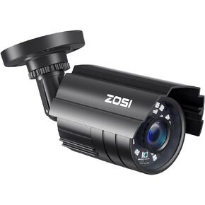 ZOSI 1080P HD TVI Security Camera for Home Office Surveillance CCTV System Bullet BNC Camera with Night Vision Black in Saudi Arabia