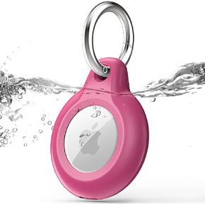 1 Pack IPX8 Waterproof Airtag Keychain with Airtag Holder Case,Full Body Shockproof,Anti-Scratch Cover Air tag for Cat,Dog,Keys,Luggage,Wallet(Black) in Kuwait
