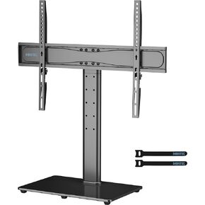 BONTEC Universal TV Stand Base, Table Top TV Stand for 32-65 inch LCD LED OLED TVs, 6 Levels Height Adjustable TV Mount Stand, Tempered Glass Base Holds up to 99lbs, Max.VESA 600x400mm in Kuwait