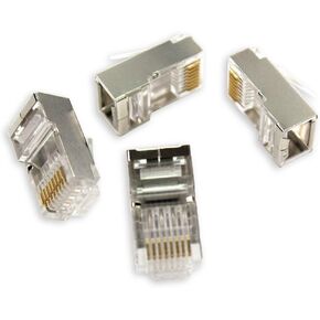 اتش تي تي اكس موصلات ار جيه 45 8 بي 8 سي بنهايات مجعدة من الالومنيوم، قابس شبكة يو تي بي لكيبل كات 5 وكات 5 اي وكات 6 وكات 7 المجدولة براس كريستال صلب عالي الاداء in Kuwait