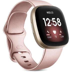 6 قطع من الأربطة الرياضية المتوافقة مع أساور Fitbit Versa 3/Fitbit Sense، أساور معصم بديلة من السيليكون الناعم الكلاسيكي لساعة Fitbit Versa 3 الذكية للنساء والرجال (صغير، 6 عبوات E) in Kuwait