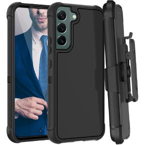 Casewind for Samsung Galaxy S22 Case,[Built-in Kickstand & Swivel Belt-Clip Holster] Combo Shell Thin Rugged Men Boys Heavy Duty Full Body Shockproof Protective Phone Case for Samsung Galaxy S22,Black in Saudi Arabia