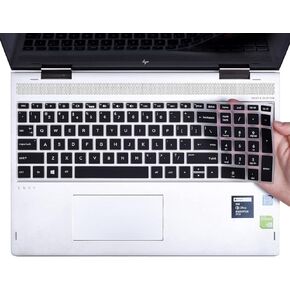 Keyboard Cover with Large Letters for HP 15.6 Laptop 15-dw 15-dy 15-db 15-ds 15-da 15-ef 15-ES 15-cc 15-cd 15-cs 15-cw 15-bw 15-bs Series -Black in Kuwait