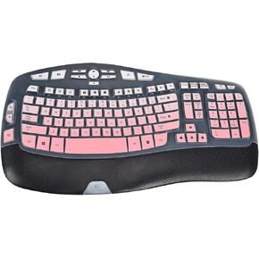 Keyboard Cover for Logitech MK570 MK550 K350 Wireless Keyboard, Keyboard Skins for Logitech MK570 MK550 K350 Keyboard Silicone Cover, Transparent, Waterproof, Dustproof, Easy to Clean in Kuwait