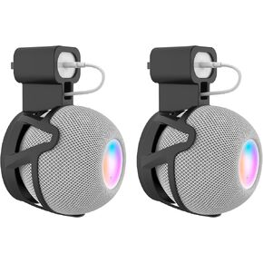 honecumi Homepod Mini Wall Mount Holder,Smart Speaker Stand for Apple HomePod Mini, Hidden Cable Management, Space Saving Accessory for Home Pod Mini (Black) in Saudi Arabia