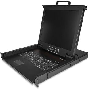 وحدة تحكم StarTech.com Rackmount KVM - منفذ VGA KVM واحد مع شاشة LCD مقاس 17 بوصة لرف الخادم - درج KVM عالمي 1U LCD مميز بالكامل مع الكابلات والأجهزة - دعم USB - 50,000 MTBF (RKCONS1701) in Kuwait
