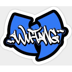 W Tang 5.25 inch Wide Logo |Hip HOP| Vinyl Decal Sticker for Cars Laptops Tablets Skateboard SSND1064 in Saudi Arabia
