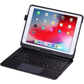 iPad Keyboard Case for 10.2 2021 9th 2020 8th 2019 7th, iPad Air 10.5 2019, iPad Pro 10.5 2017 - Backlit - 360 Rotatable - Wireless - iPad 9th Generation Clickable Touchpad - iPad Air 3 - Rose Gold