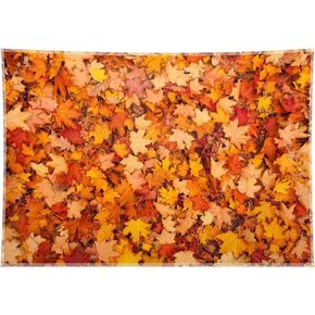 ZTHMOE 8x6ft Fabric Fall Maple Leaves Photography Backdrop Autumn Harvest Scene Friendsgiving Background Thanksgiving Party Supplies Photo Tapestry Booth Props in Saudi Arabia