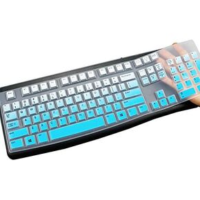 Silicone Keyboard Cover for Logitech K120 & MK120 Ergonomic Desktop USB Wired Keyboard, Logitech K120 & MK120 Keyboard Protective Skin US Layout (NOT Fit Other Model) -Black in Saudi Arabia