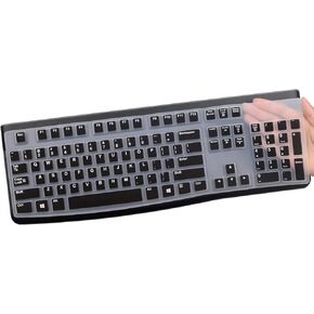 MUBUY Keyboard Cover Skin Protector for Logitech MK120 K120 Wired Keyboard, Keyboard Protective Skin US Layout (NOT Fit Other Model Keyboards)-MIntGreen