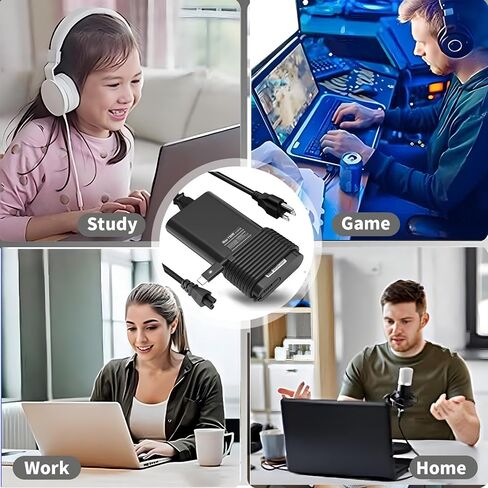 130 واط شاحن الكمبيوتر المحمول USB C لديل XPS 15 9500 9510 9530 9500 XPS 17 9700 9710 الدقة 3550 3551 5470 5530 5550 5750 5560 3571 خط العرض 5420 5510 5520 7410 9410 نوع C سلك الطاقة in Kuwait