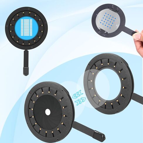 WELLMAKING Adjustable Aperture Iris Diaphragm(Supports Inserting gobos) for Optical snoot, can Adjust The Size of Aperture and gobo's Projection Simultaneously in Kuwait
