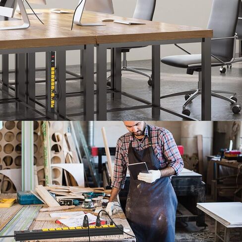 CRST 10-Outlet شديد التحمل لقطاع الطاقة مع سلك تمديد USB (3.4A) بطول 6 أقدام مع أقواس تثبيت قاطع دائرة 15A 1500 جول in Kuwait