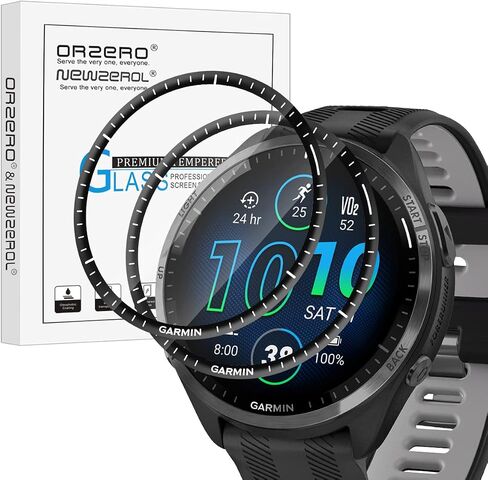 Orzero (عبوتان) متوافق مع واقي الشاشة Garmin Forerunner 965، طبقة شفافة رفيعة للغاية وعالية الوضوح تغطية كاملة مضادة للخدش وخالية من الفقاعات (استبدال مدى الحياة) in Saudi Arabia