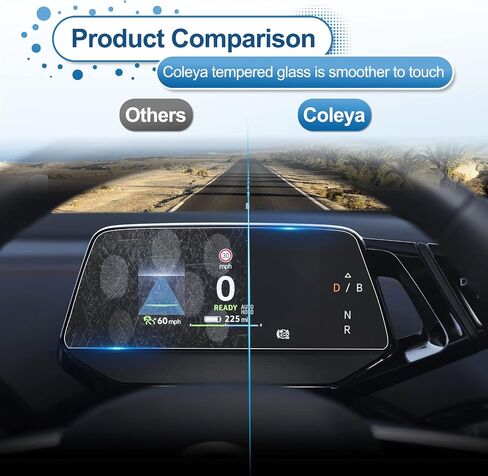 Coleya 2021 2022 2023 ID.4 Screen Protector for V olkswagen ID.4 (Standard/S/S Plus/Pro S) 12-inch Touch Screen 2023 ID.4 Tempered Glass 2023 2022 Accessories HD Transparent protective film in Saudi Arabia