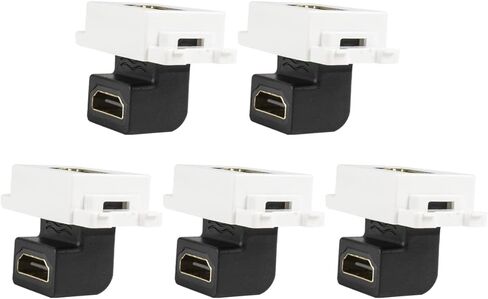 وحدة كوع جاك كيستون 4K HDMI 2.0 90 درجة 4K كيستون HDMI جاك كيستون مع محول مقرن كيستون ثلاثي الابعاد 4K من ووميدي in Kuwait