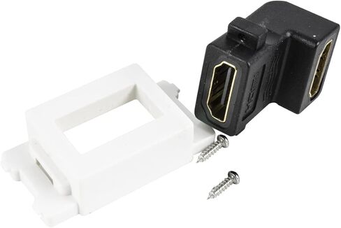 وحدة كوع جاك كيستون 4K HDMI 2.0 90 درجة 4K كيستون HDMI جاك كيستون مع محول مقرن كيستون ثلاثي الابعاد 4K من ووميدي in Kuwait