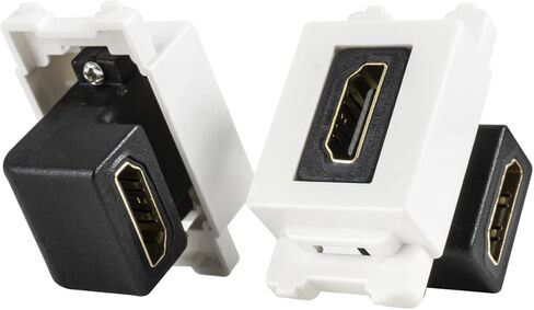 وحدة كوع جاك كيستون 4K HDMI 2.0 90 درجة 4K كيستون HDMI جاك كيستون مع محول مقرن كيستون ثلاثي الابعاد 4K من ووميدي in Kuwait