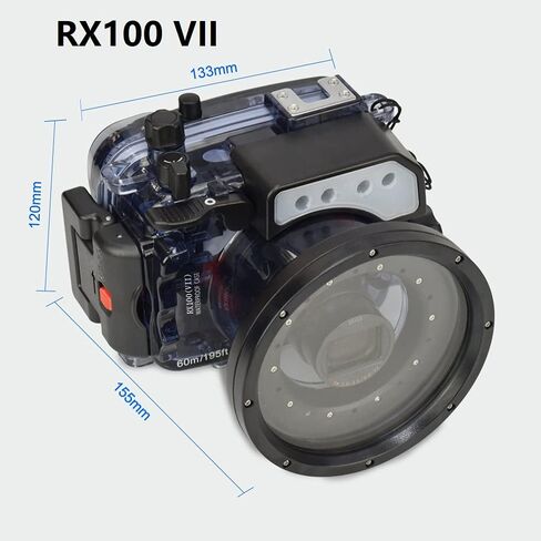 Sea frogs Underwater Camera Case Compatible with Sony RX100 VII IPX8 60m/197ft Maximum Diving Depth Waterproof Camera Housing for Diving, Surfing, Rowing, Skiing in Saudi Arabia