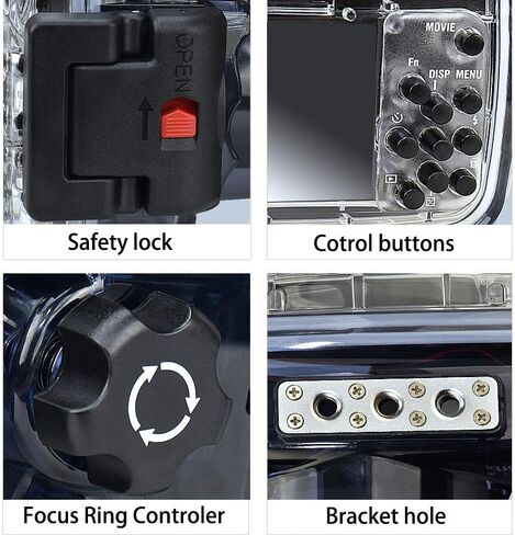 Sea frogs Underwater Camera Case Compatible with Sony RX100 VII IPX8 60m/197ft Maximum Diving Depth Waterproof Camera Housing for Diving, Surfing, Rowing, Skiing in Saudi Arabia
