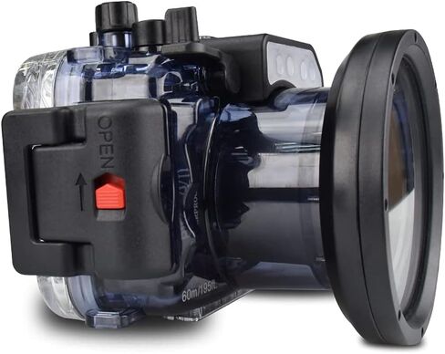 Seafrogs 60m/195ft Diving Camera Waterproof Housing Case for Sony RX100 VI M6 mark6, Protective Hard case for Underwater Photography Videography in Saudi Arabia