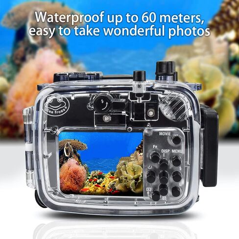 Seafrogs 60m/195ft Diving Camera Waterproof Housing Case for Sony RX100 VI M6 mark6, Protective Hard case for Underwater Photography Videography in Saudi Arabia