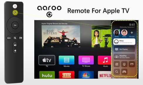 جهاز التحكم عن بعد aarooGo [مع حجم صوت التلفزيون المنزلي/كتم الصوت] تم استبداله بمشغل APL TV A1294 A1218/MA711 A1378/MC572 A1427/MD199 A1625/MGY52/MLNC2 A1842/MQD22/MP7P2 in Kuwait