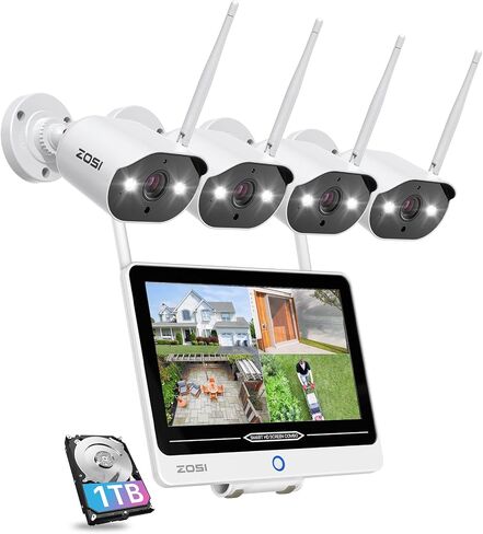 ZOSI 1080P HD TVI Security Camera for Home Office Surveillance CCTV System Bullet BNC Camera with Night Vision Black in Saudi Arabia