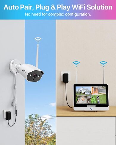 ZOSI 1080P HD TVI Security Camera for Home Office Surveillance CCTV System Bullet BNC Camera with Night Vision Black in Saudi Arabia