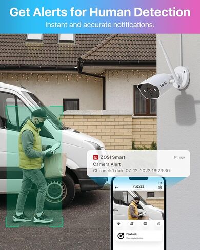 ZOSI 1080P HD TVI Security Camera for Home Office Surveillance CCTV System Bullet BNC Camera with Night Vision Black in Saudi Arabia