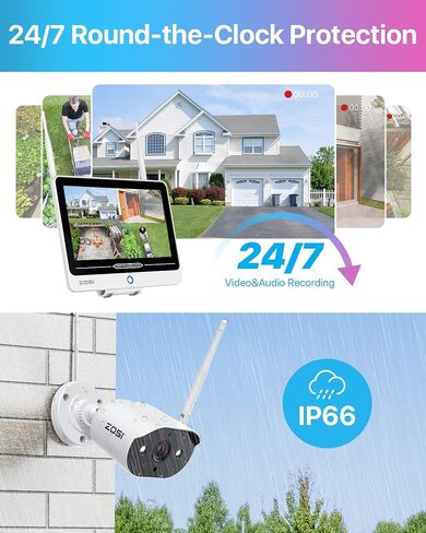 ZOSI 1080P HD TVI Security Camera for Home Office Surveillance CCTV System Bullet BNC Camera with Night Vision Black in Saudi Arabia