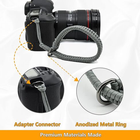 SUNYA Camera Wrist Strap for Photographers - Paracord Rope Hand Strap Compatible for DSLR or Mirrorless Camera in Saudi Arabia