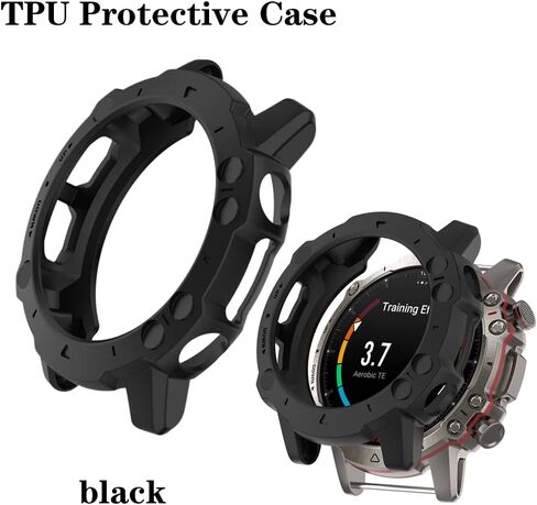 XIN HUA Watch Screen Protector (3+1Pack) Compatible for Amazfit Falcon,Tempered Glass Film Anti-Scratch High Definition Full Coverage and Soft TPU Protective Case, transparent (AF001) in Kuwait