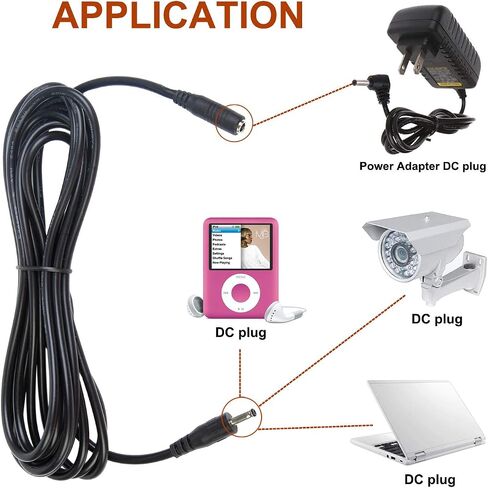 COOLM 10ft DC Power Adapter Extension Cable 3.5mm x 1.35mm Male to Female in Kuwait