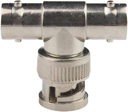 BNC Splitter Adapter 7 Pcs Bnc Male to 2 Female Coax Connector BNC 3 Way Triple Tee T Type Plug Adapter for Coaxial Cable CCTV Survelliance Camera in Kuwait