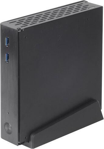 منافذ SST-PT13B-USB3.0 من SilverStone - USB 3.0 X 2 رفيع ومتوافق مع Mini-Itx، صغير للغاية عند 1.4 لتر، تشمل حامل حامل رأسي قابل للتوافق مع واجهة تركيب Vesa القياسية in Saudi Arabia