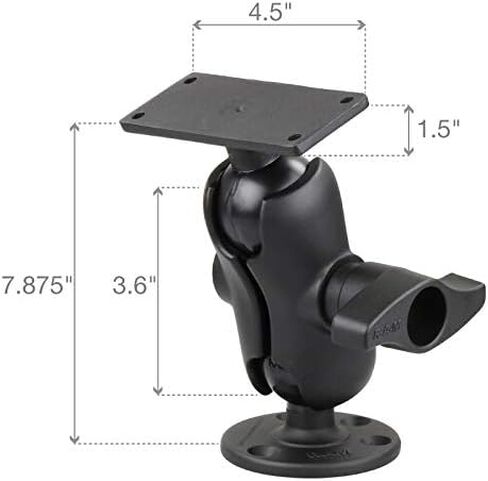 Ram Mount Flat Surface Short Arm Mount يناسب Humminbird Helix 9, 10 & 12 in Saudi Arabia