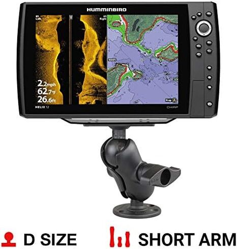 Ram Mount Flat Surface Short Arm Mount يناسب Humminbird Helix 9, 10 & 12 in Saudi Arabia