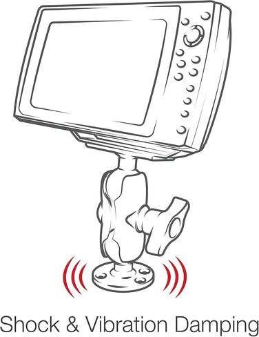 Ram Mount Flat Surface Short Arm Mount يناسب Humminbird Helix 9, 10 & 12 in Saudi Arabia