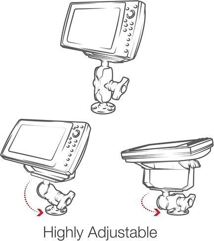 Ram Mount Flat Surface Short Arm Mount يناسب Humminbird Helix 9, 10 & 12 in Saudi Arabia