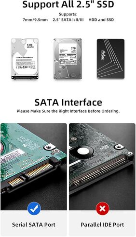 2.5-Inch HDD/SSD External Hard Drive Enclosure in Kuwait