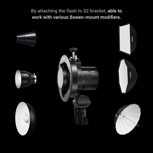 Godox AD100 Pro AD100Pro Godox Flash for Canon Sony Nikon Fujifilm Fuji Olympus Pentax Camera,100Ws 2.4G TTL HSS 1/8000s,7.2V/2600mAh Li-ion Battery,360 Full Power Flashes,0.01-1.5s Recycle Time in Saudi Arabia